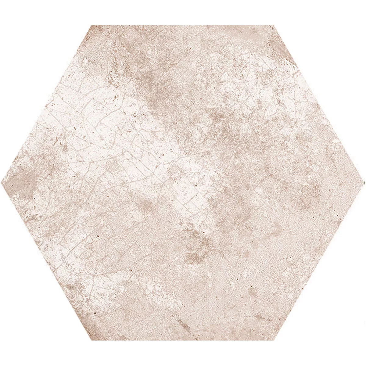 Gres Porcellanato Piastrelle Honiara Esagono Piastrella Di Base Taupe 22,5x25,9cm