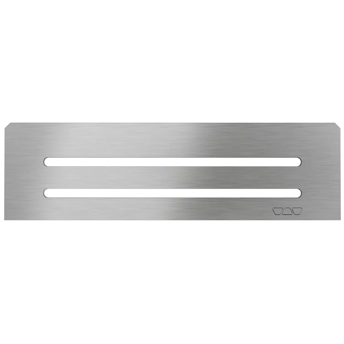 Mensola a nicchia da parete Schlüter rettangolare 30x8,7 cm Wave argento