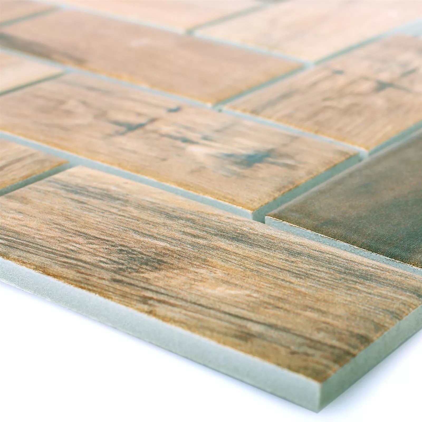 Ceramica Legno Ottica Mosaico Norfolk Lisca Pesce Marrone Ceramica Legno Ottica Mosaico Norfolk Lisca Pesce Marrone