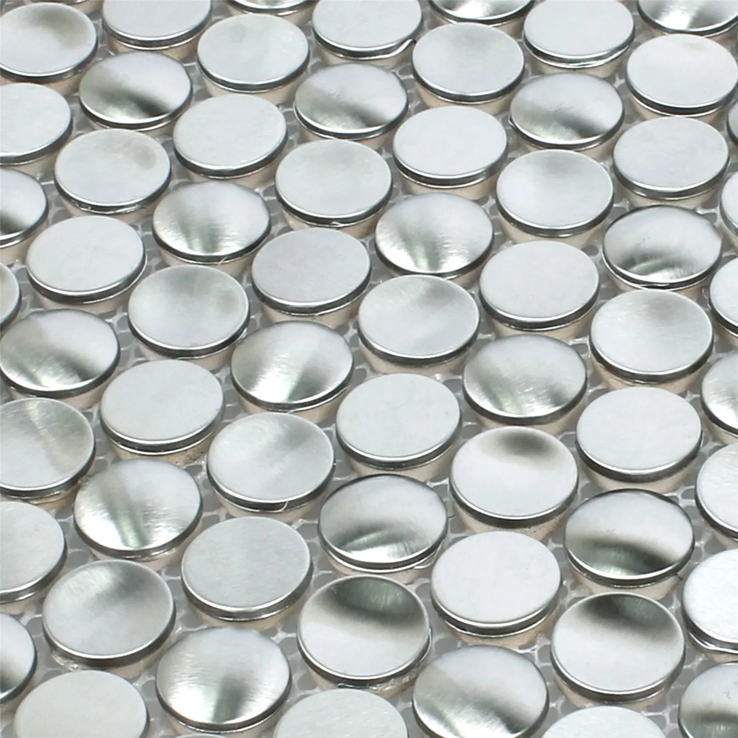 Mosaico Metallo Celeus Argento Ondulato