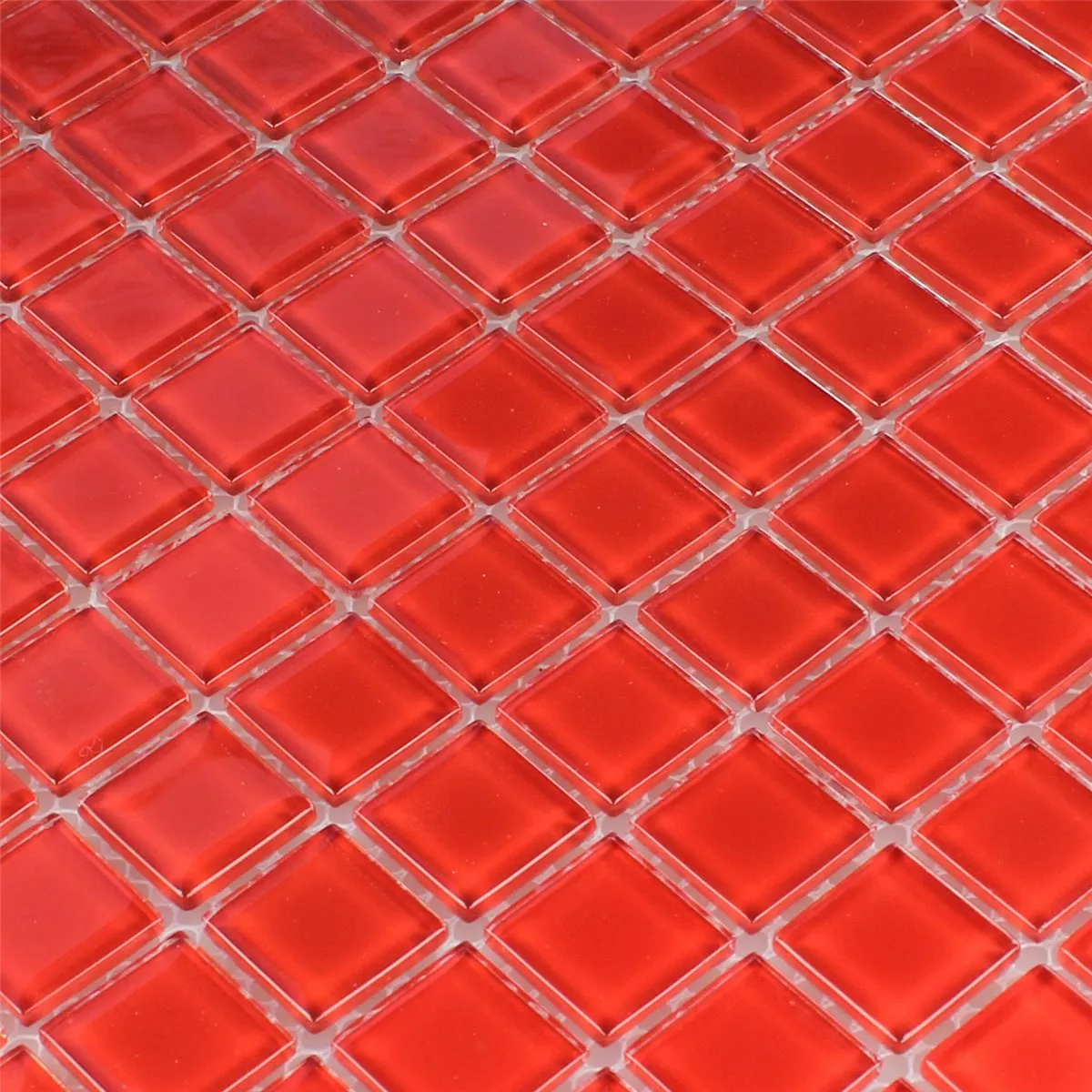 Mosaico Vetro Rosso Uni 25x25x4mm