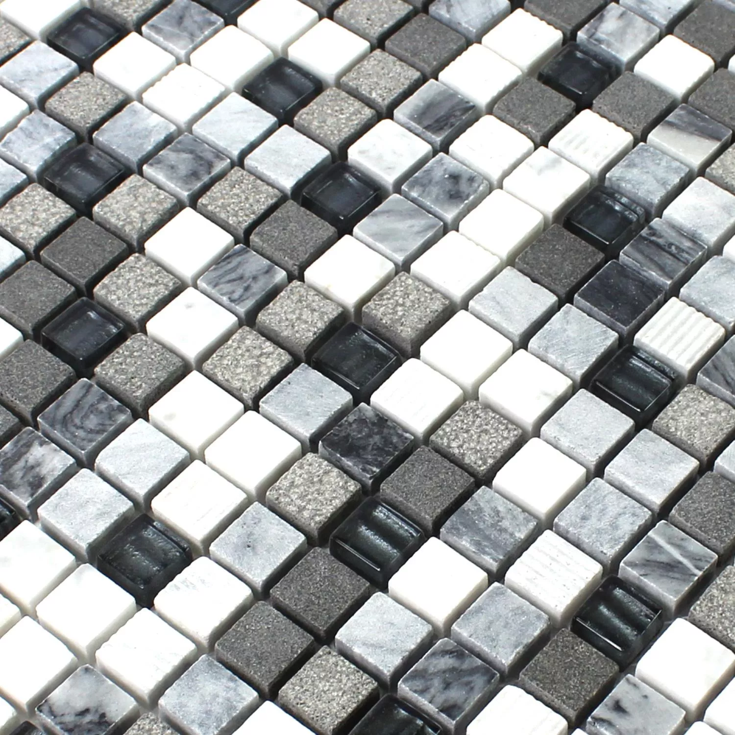 Campione Mosaico Vetro Pietra Naturale Kodiak Grigio Mix