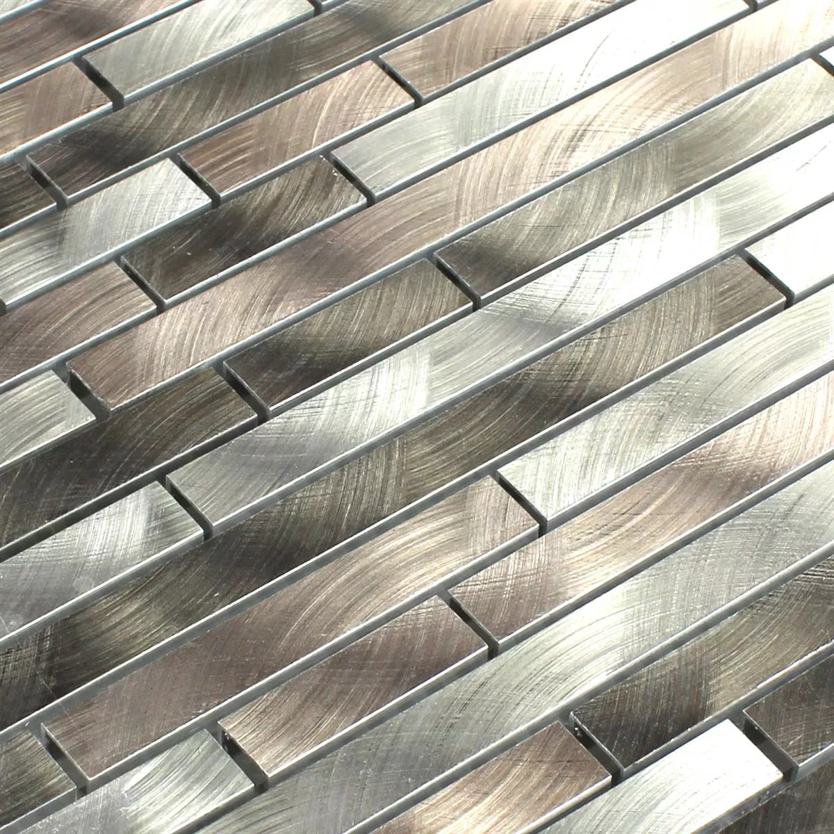 Campione Mosaico Alluminio Metallo Sahara Marrone Mix