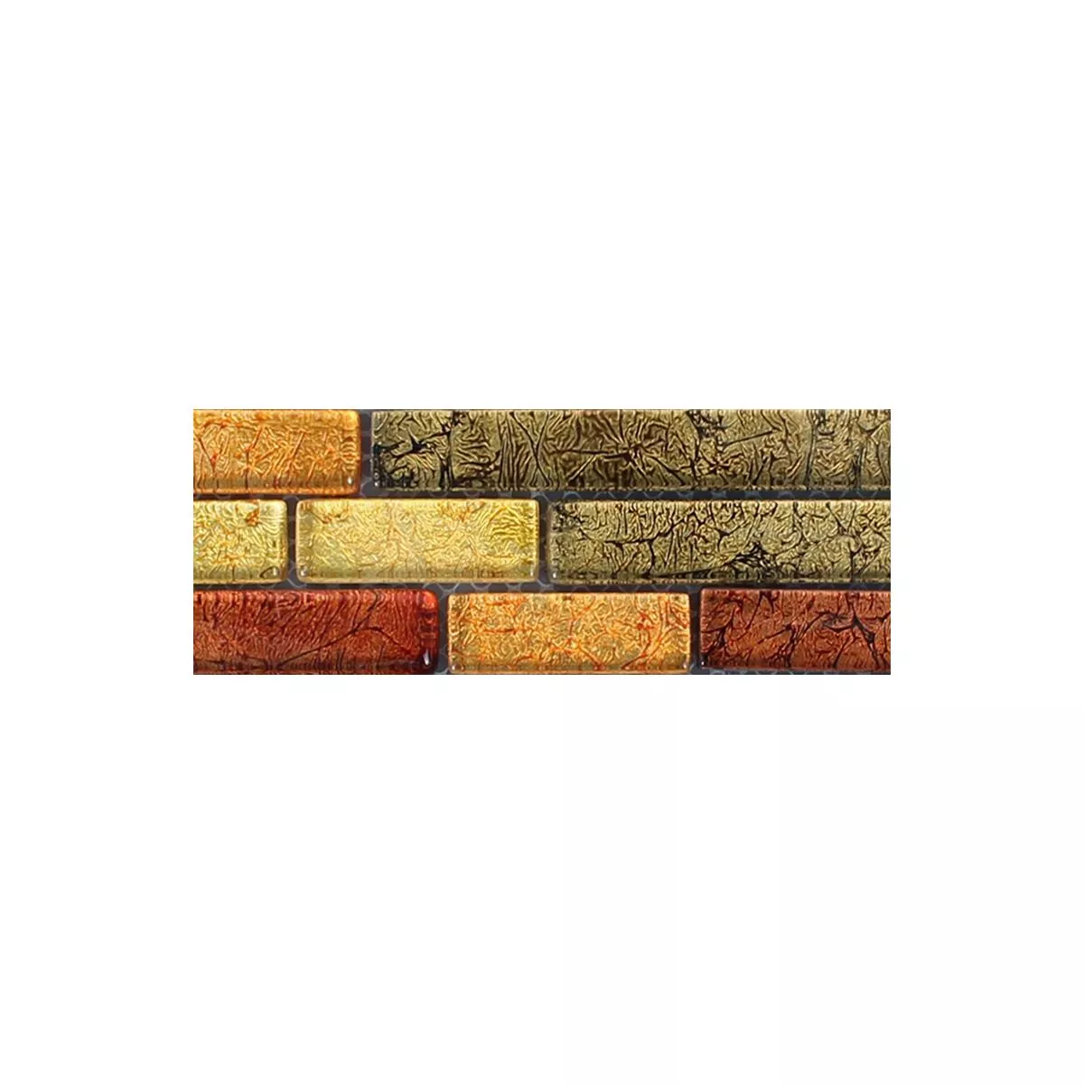 Campione Mosaico Vetro Piastrella Curlew Giallo Arancione Pattern