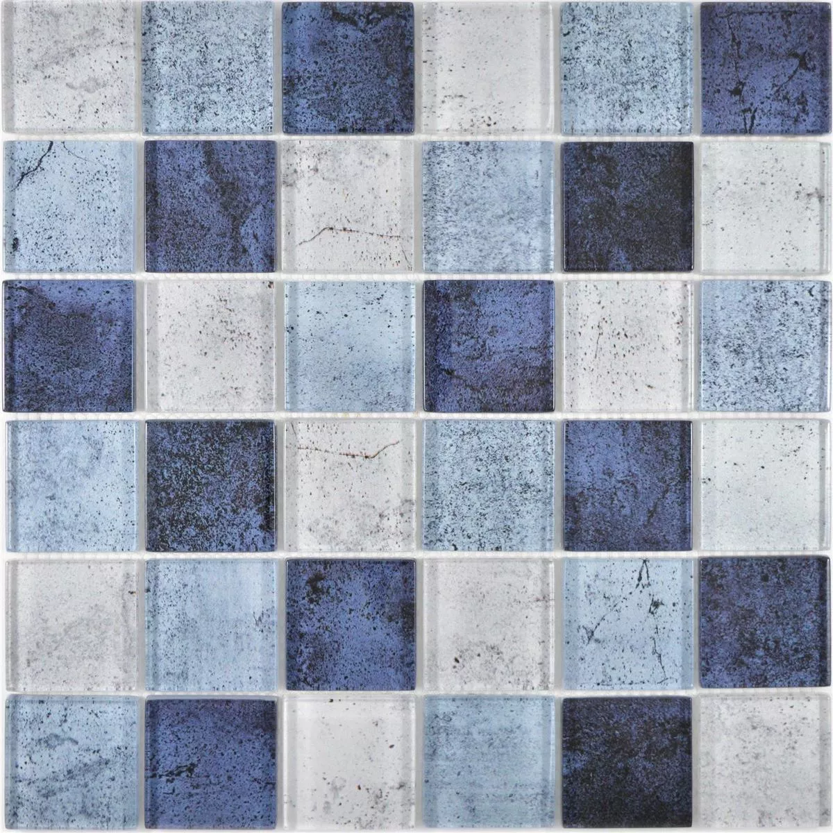 Mosaico Di Vetro Piastrelle Mignon Blu