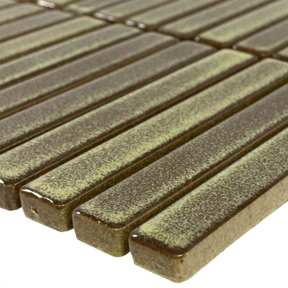 Mosaico Wallachia Marrone Chiaro Lucida 12x92x8 mm