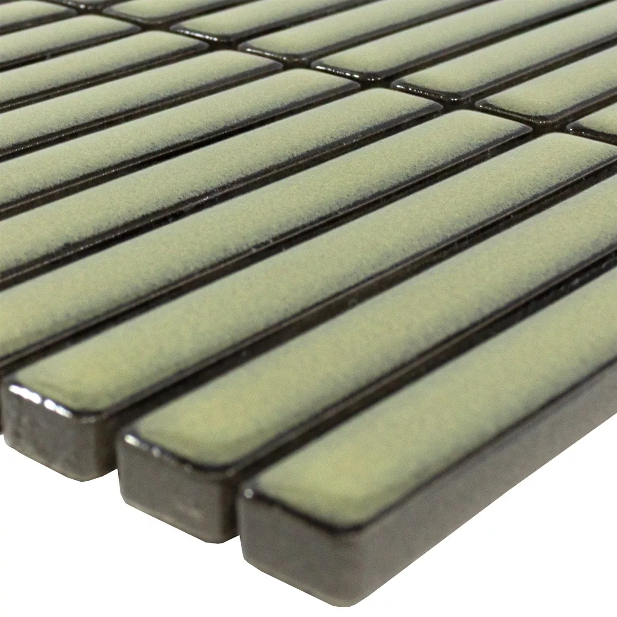 Mosaico Wallachia Verde Lucida 12x92x8 mm