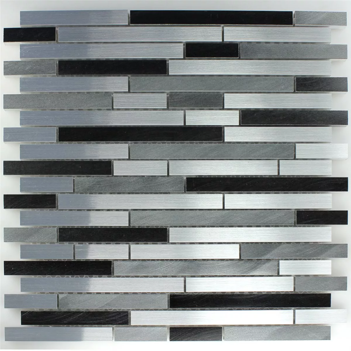Mosaico Alluminio Nero Grigio