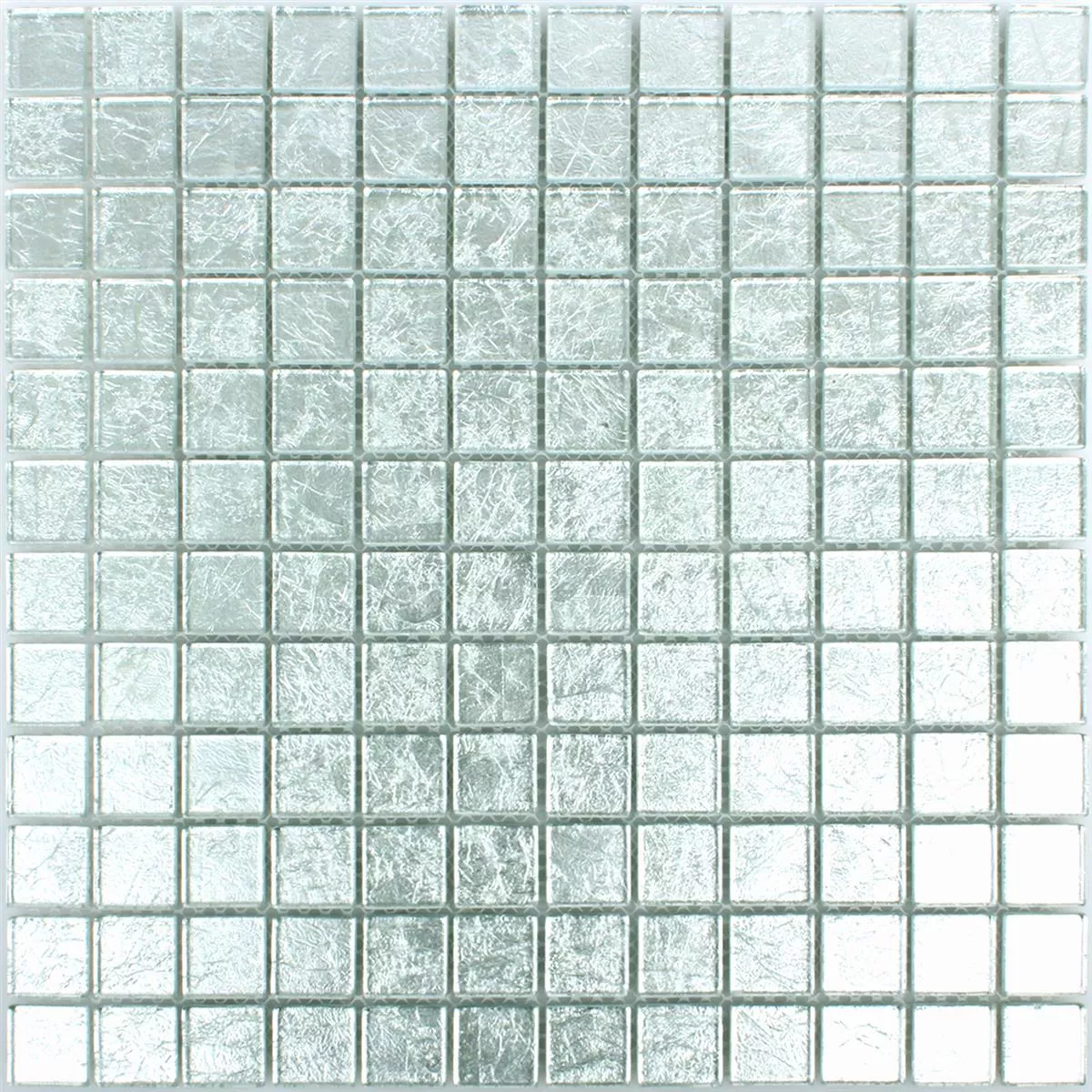 Mosaico Vetro Lucca Argento 23x23x4mm