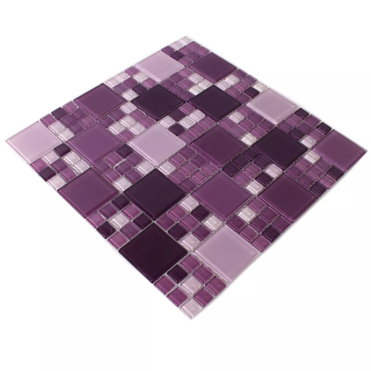 Mosaico Vetro Piastrella Purple Mix