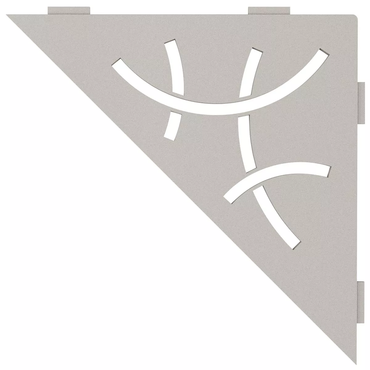 Schlüter mensola da parete triangolare 21x21 cm curva beige grigio