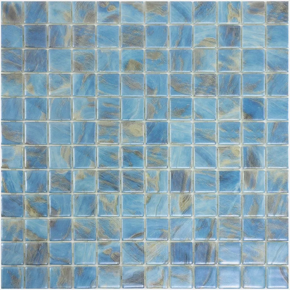 Vetro Piscina Mosaico Alassio Blu 25