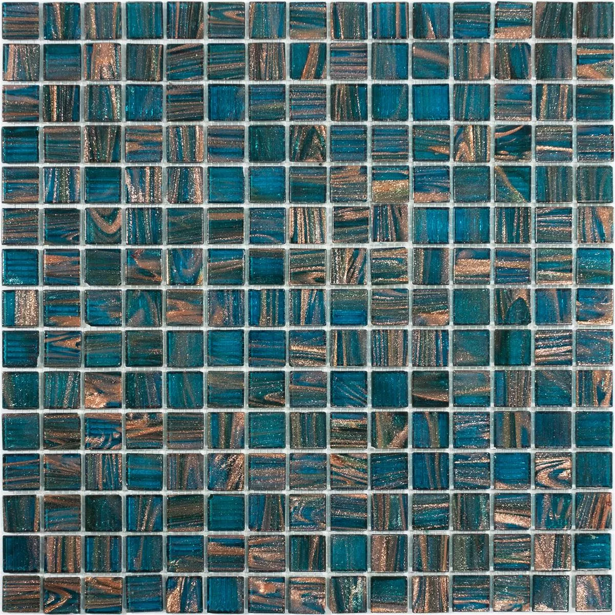 Mosaico Di Vetro Piastrelle Kyoto Petrol Blu