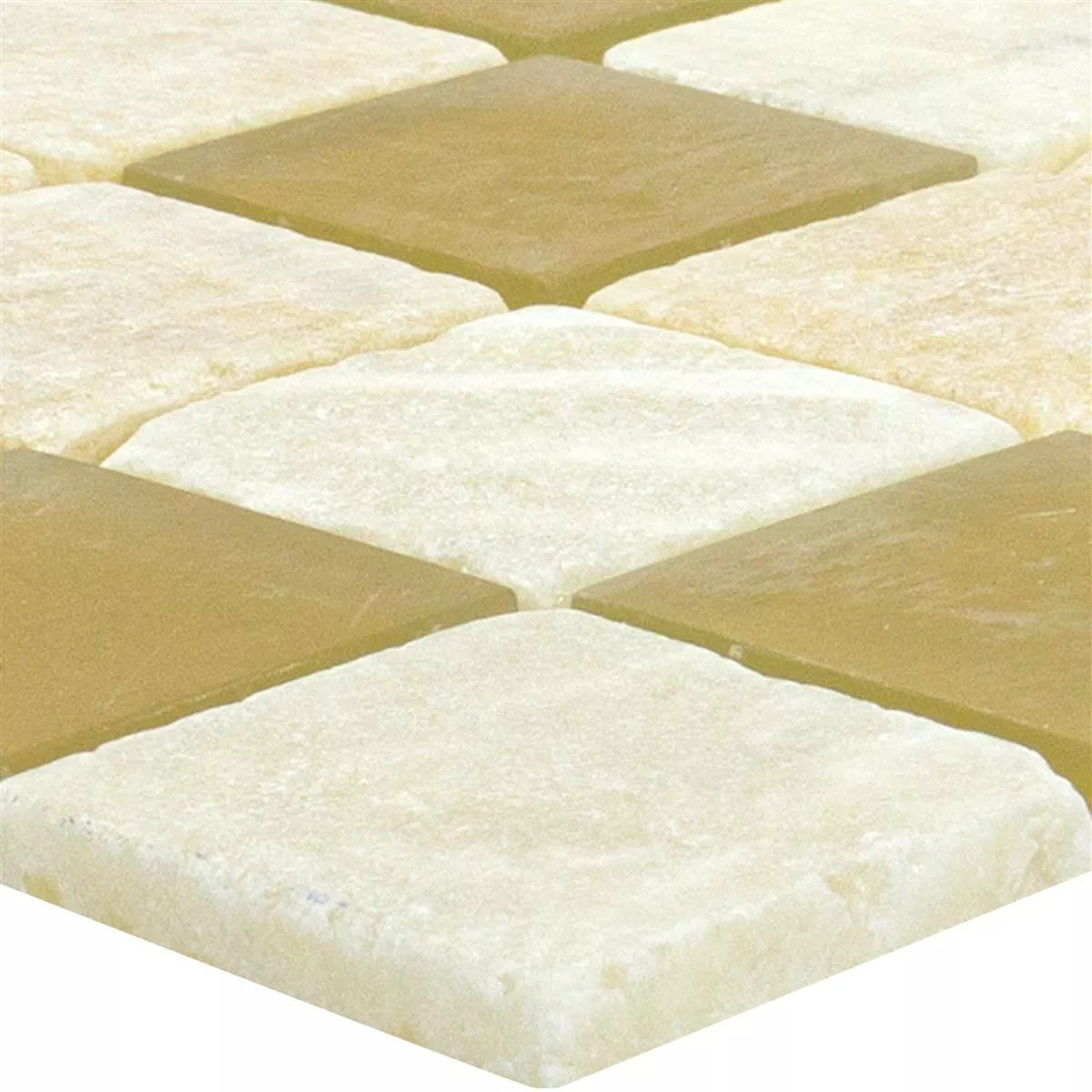 Campione Mosaico Vetro Pietra Piastrelle Aurelius Marrone Beige Mix