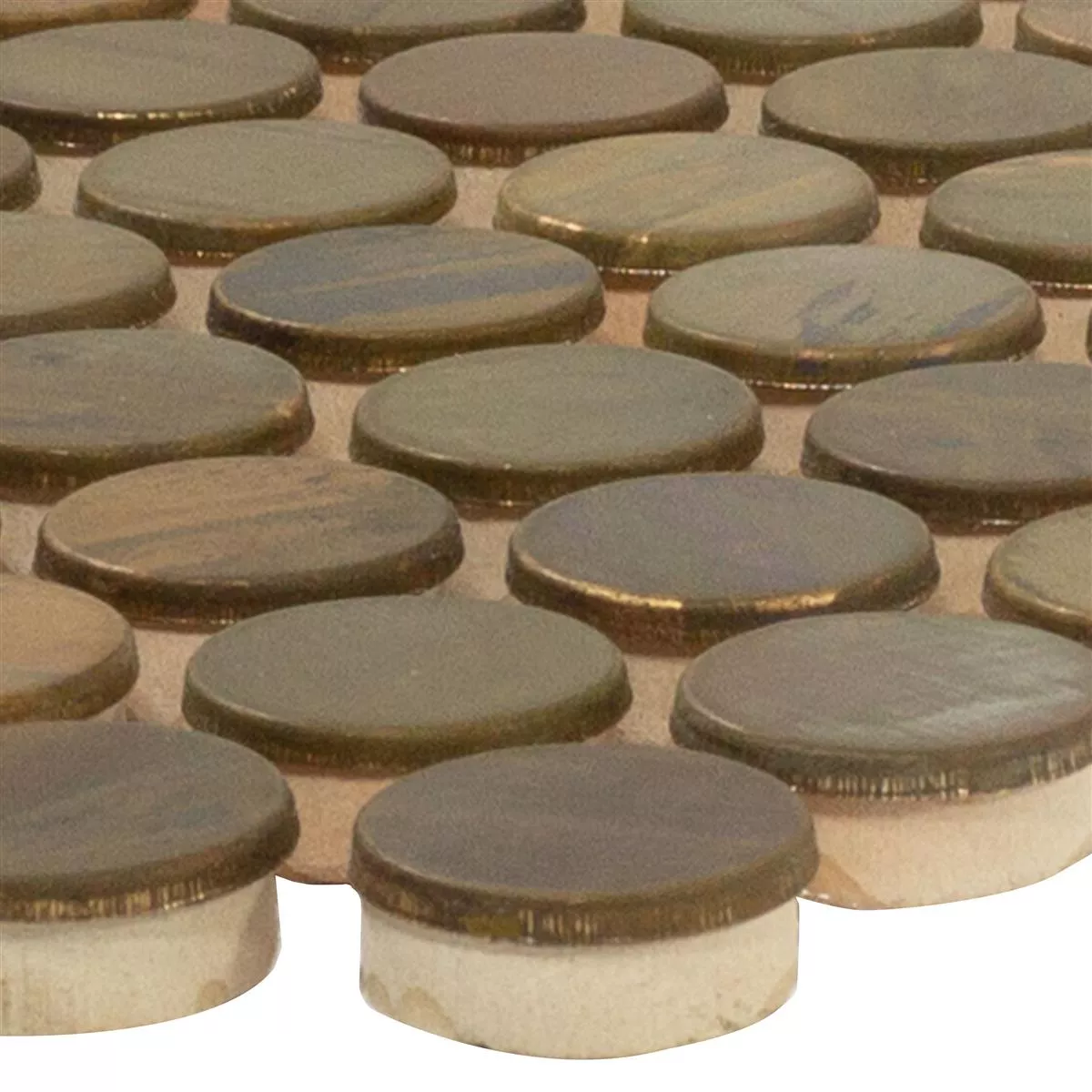 Metallo Rame Mosaico Copperfield Bottone Metallo Rame Mosaico Copperfield Bottone