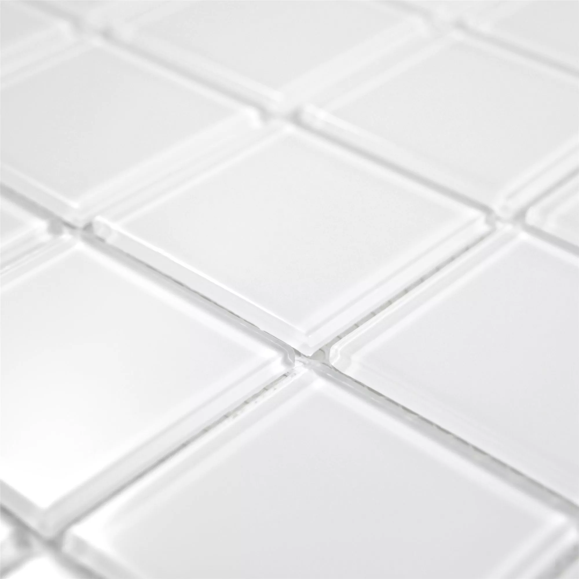 Mosaico Di Vetro Piastrella Brahma Super Bianco Uni