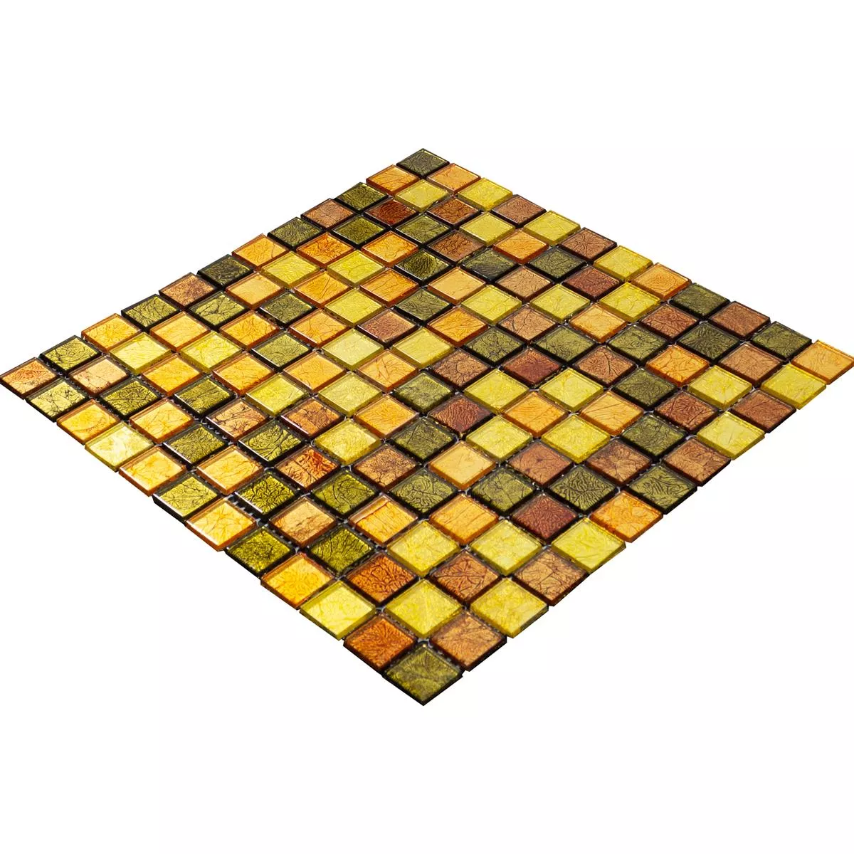 Mosaico Di Vetro Piastrelle Curlew Giallo Arancione 23 4mm