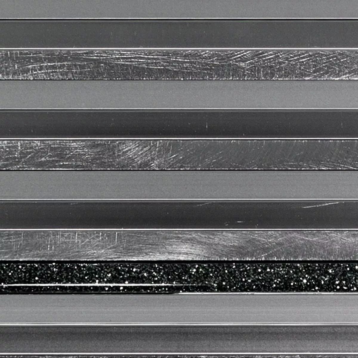 Campione da Alluminio Metallo Mosaico Bilbao Stripes Nero