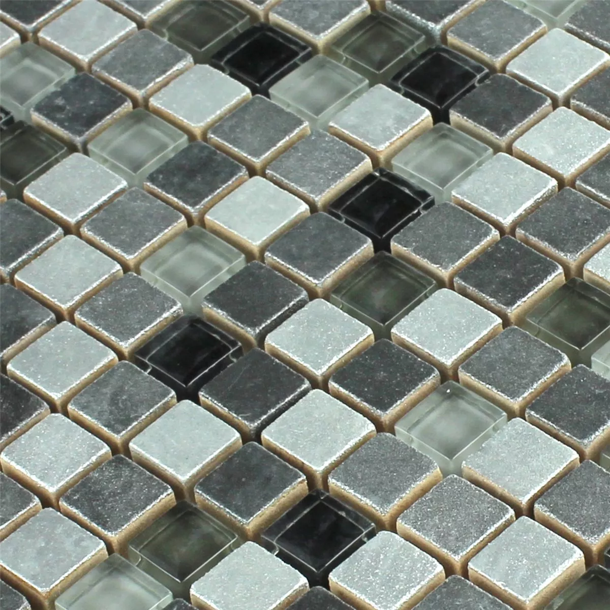 Mosaico Vetro Pietra Naturale Mix