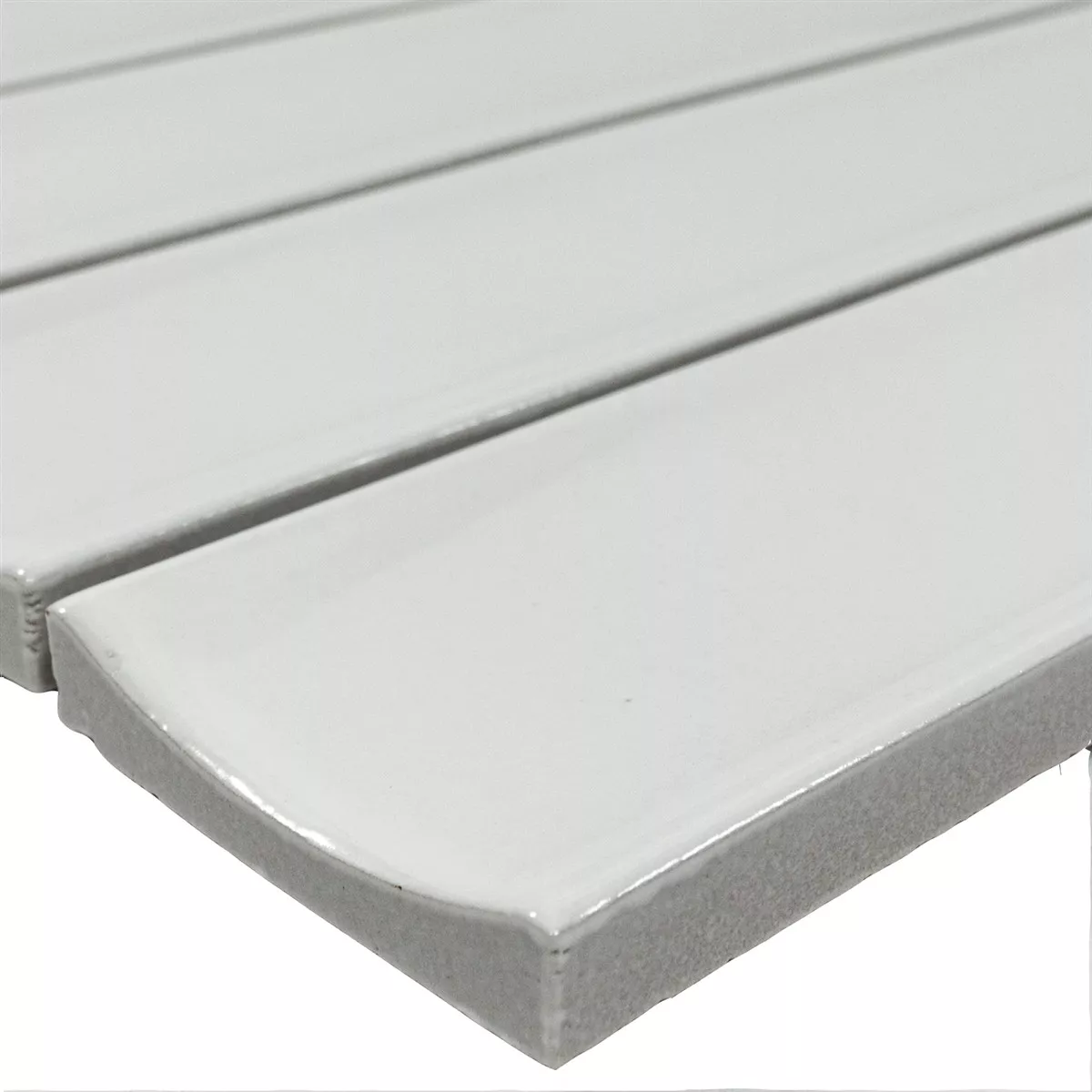 Mosaico Basilius Bianco Lucida 48x195x10 mm