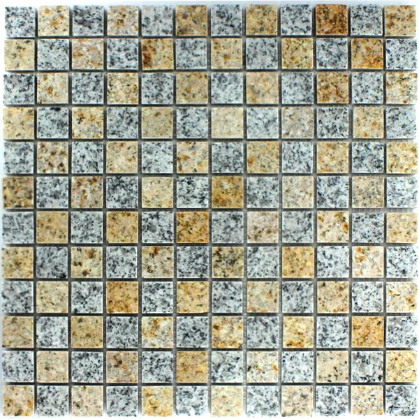 Campione Granit Pietra Naturale Mosaico Giallo Grigio