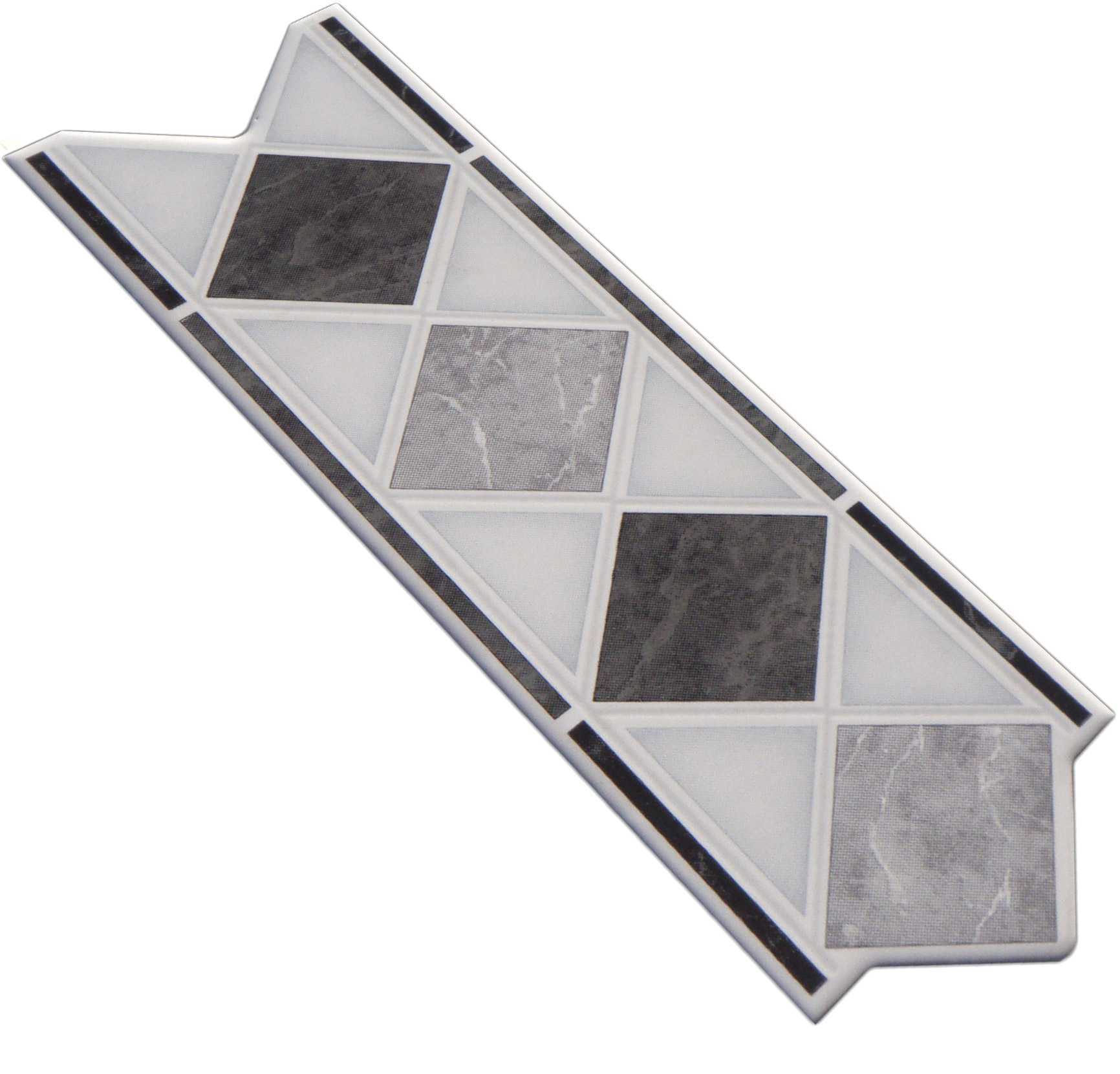 Ceramica Piastrelle Confine Hixson Nero 6x20cm