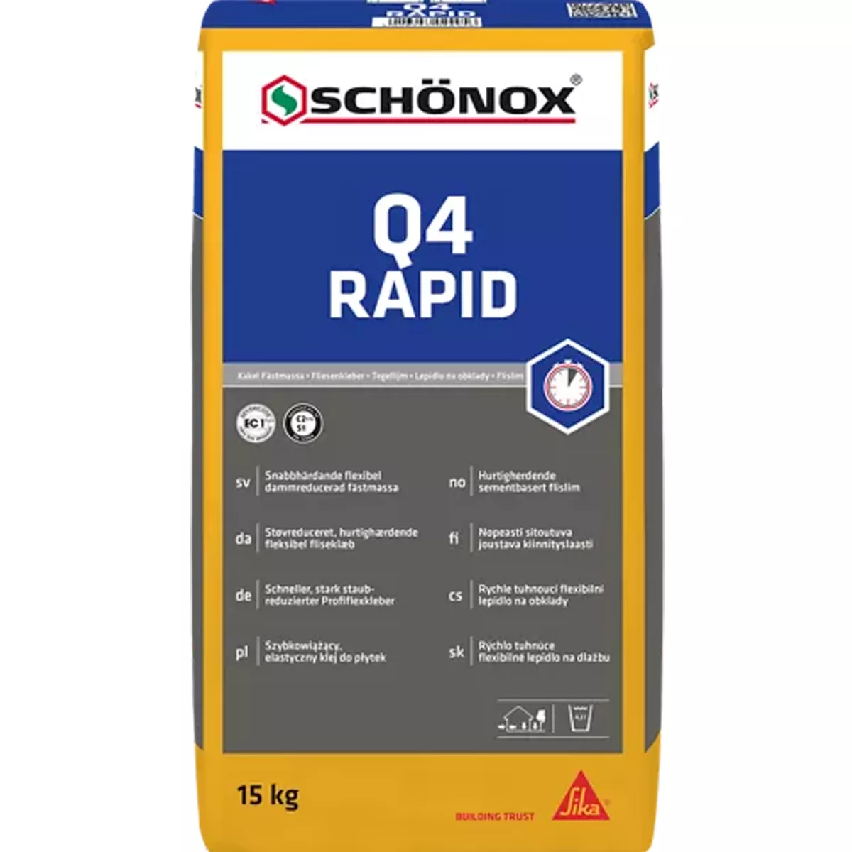 Colla per piastrelle Schönox Q4 RAPID 15 kg
