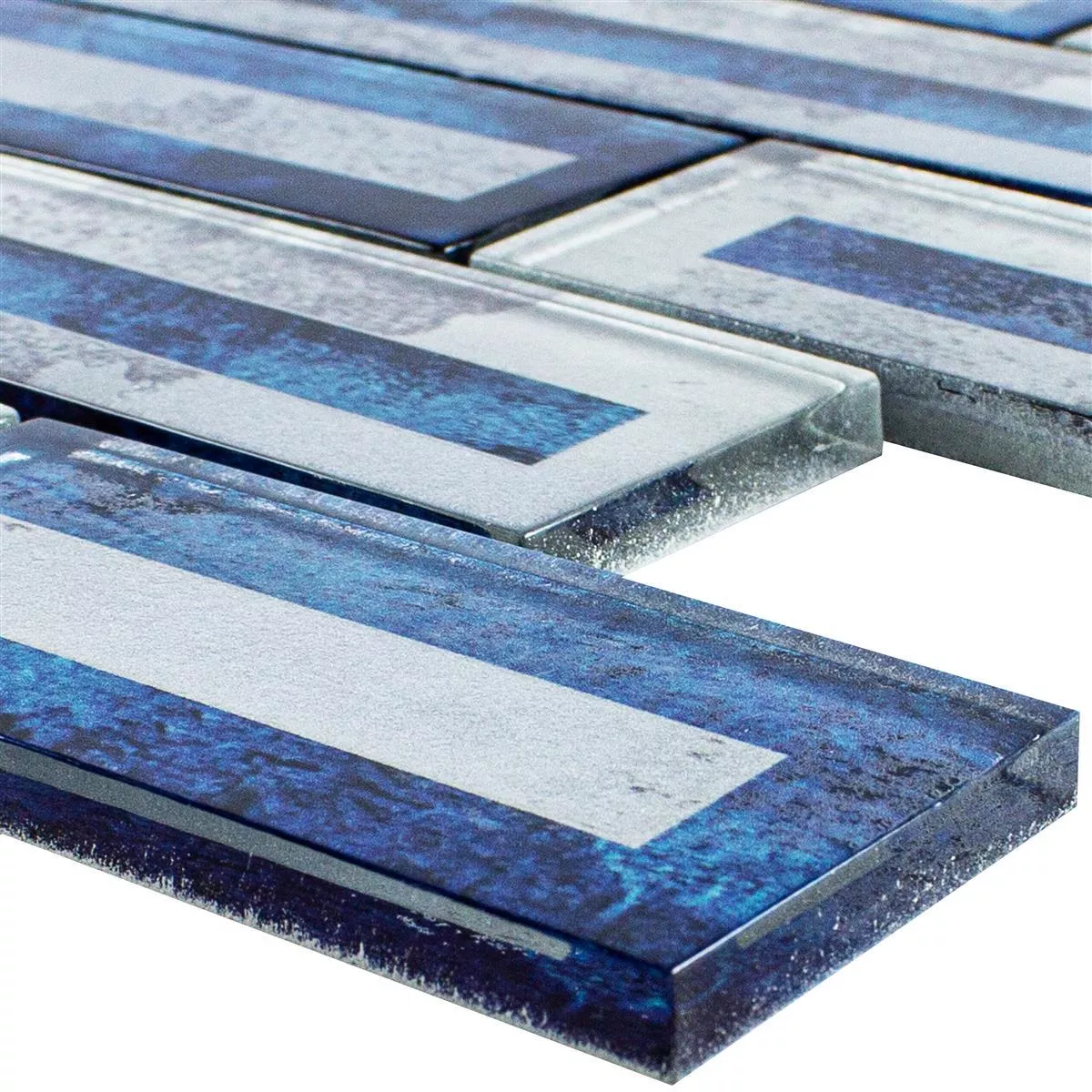 Mosaico Di Vetro Piastrelle Romans 2D Effetto Blu