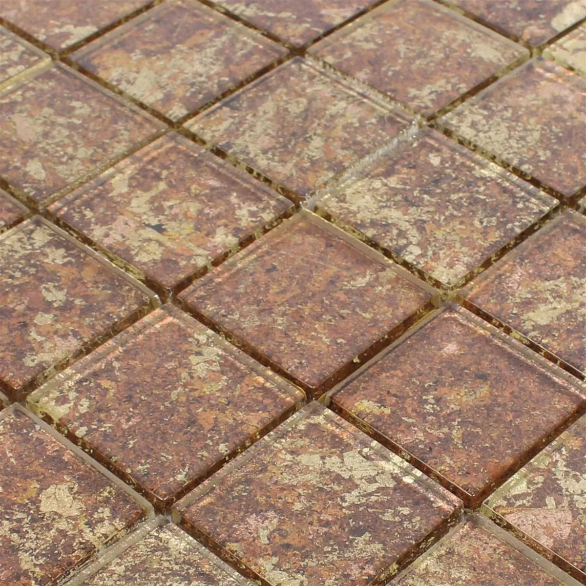 Campione Mosaico Di Vetro Piastrelle Pueblo Rustico Giallo Arancione