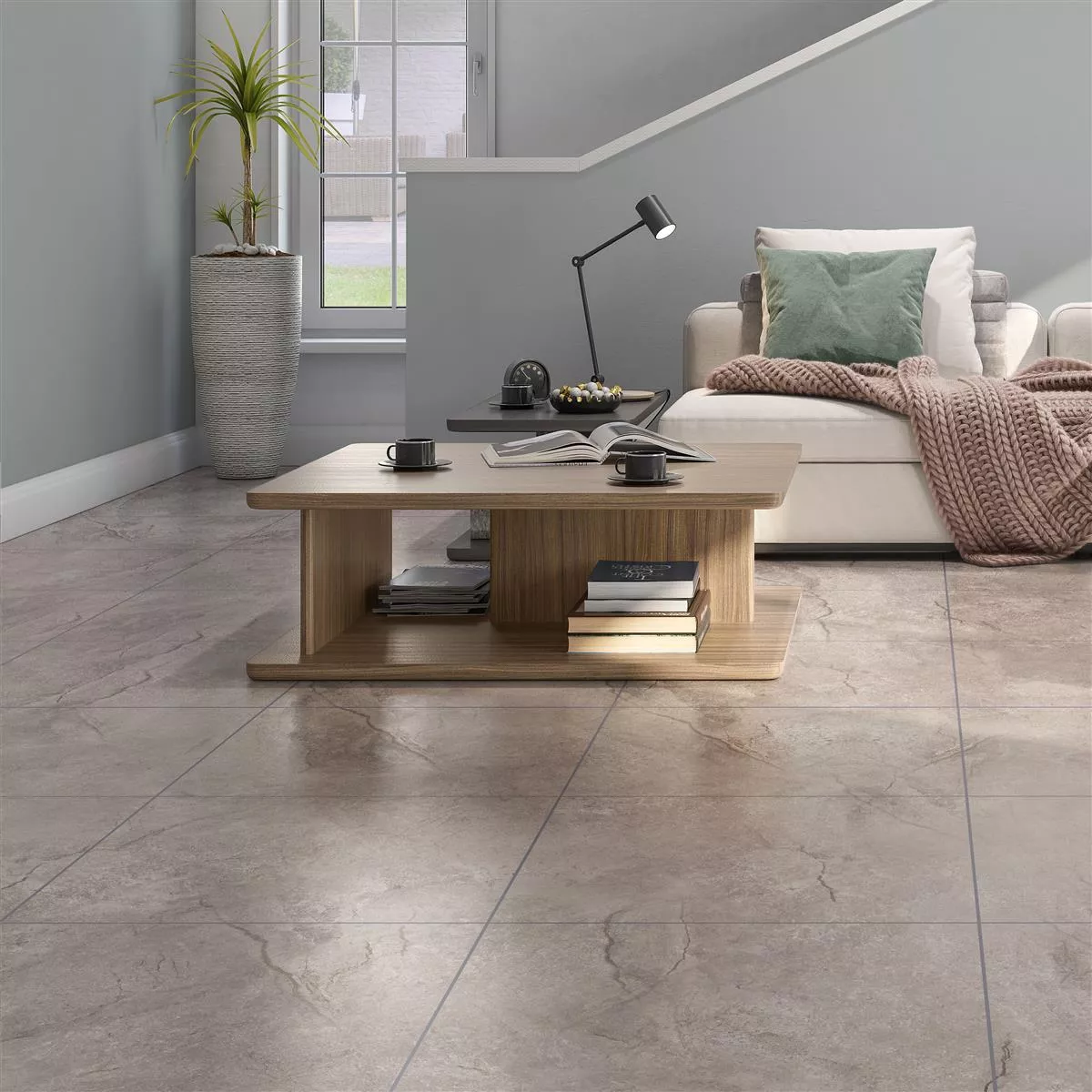 Campione Piastrelle Pangea Marmo Ottica Opaco Beige 60x60cm