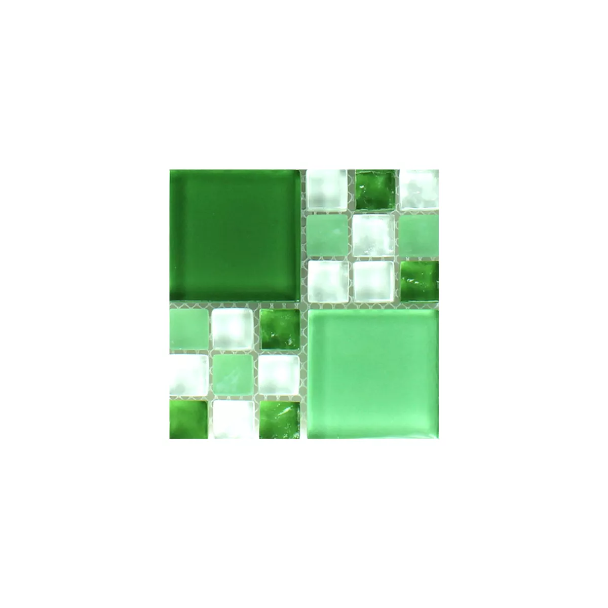 Campione Mosaico Vetro Verde Mix