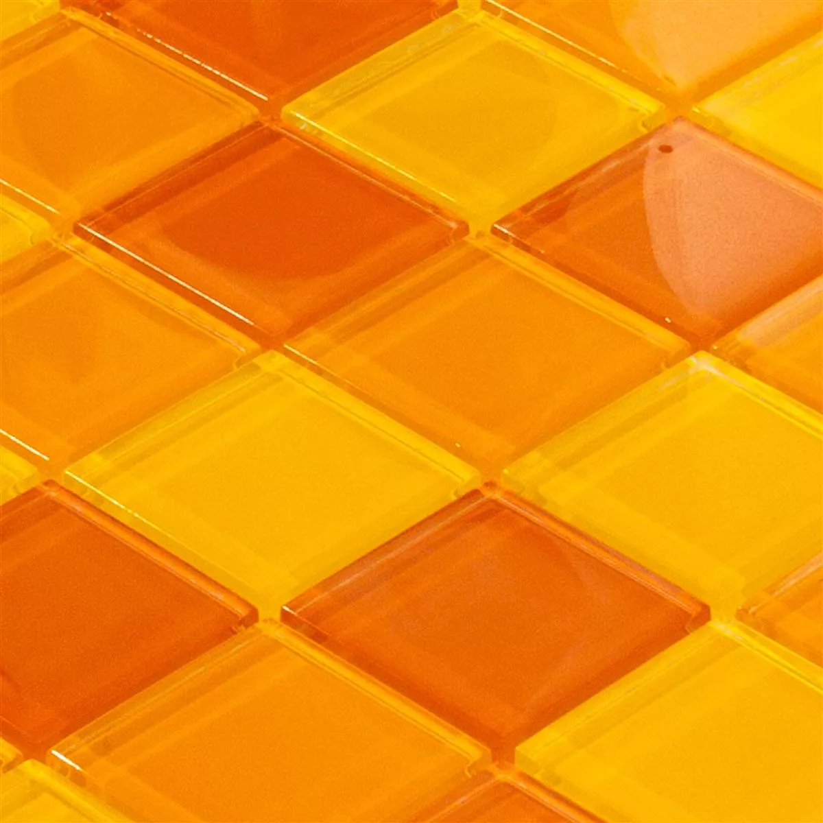Mosaico Di Vetro Piastrelle Glasgow Arancione Mix