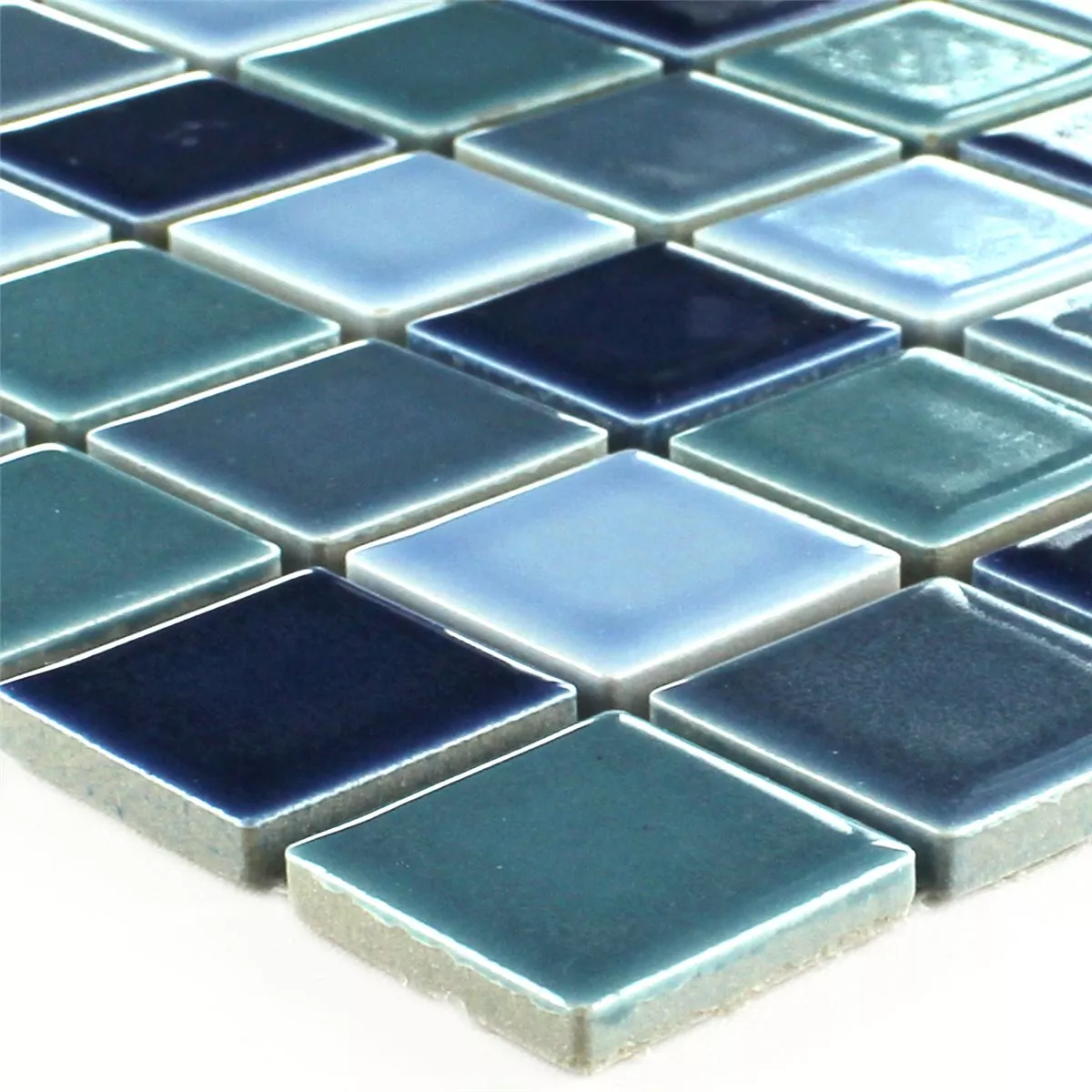 Mosaico Ceramica Blu Mix Lucida