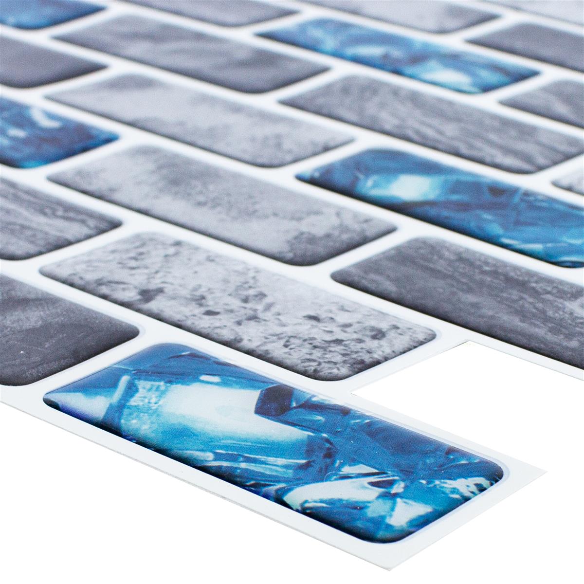 Vinile Mosaico Belleza Blu Grigio Autoadesivo