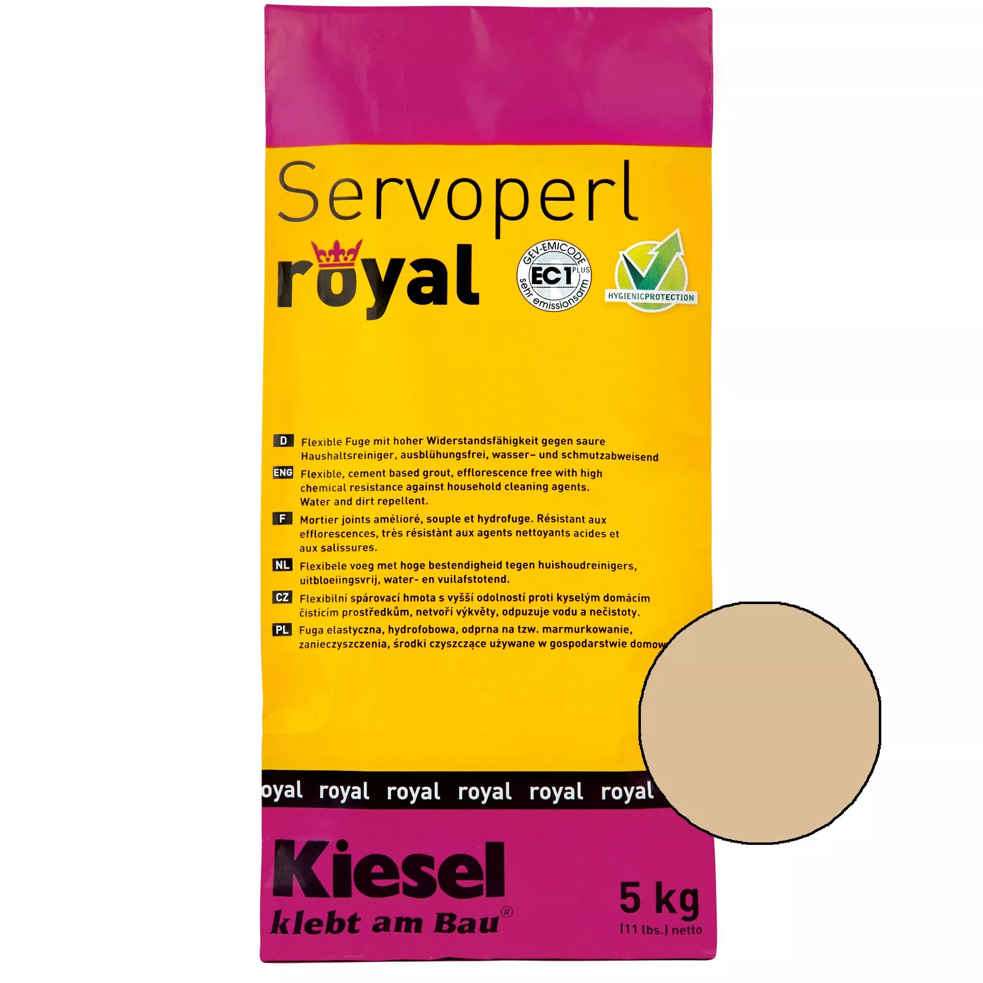 Kiesel Servoperl Royal - Giunto Flessibile, Idrorepellente E Resistente Allo Sporco (5KG Safari Sand