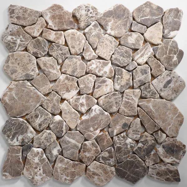 Campione Mosaico Marmo Rotte Piastrelle Pietra Naturale Castanao