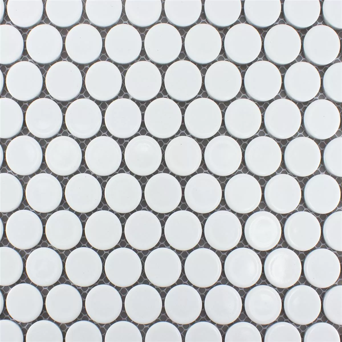 Ceramica Bottone Mosaico LaRosita Bianco Opaco