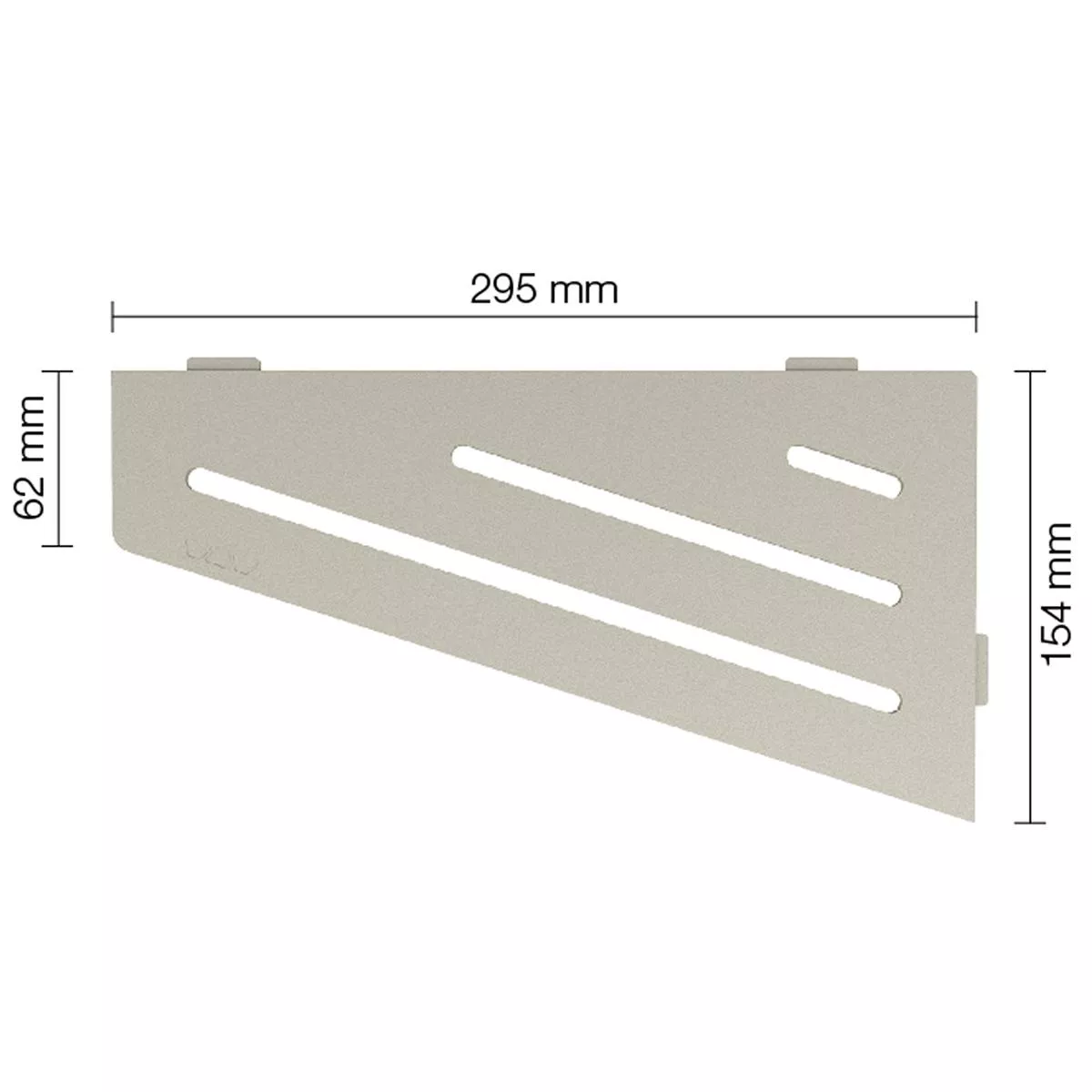 Mensola a muro Mensola per doccia Schlüter quadrata 15,4x29,5 cm Wave Cream