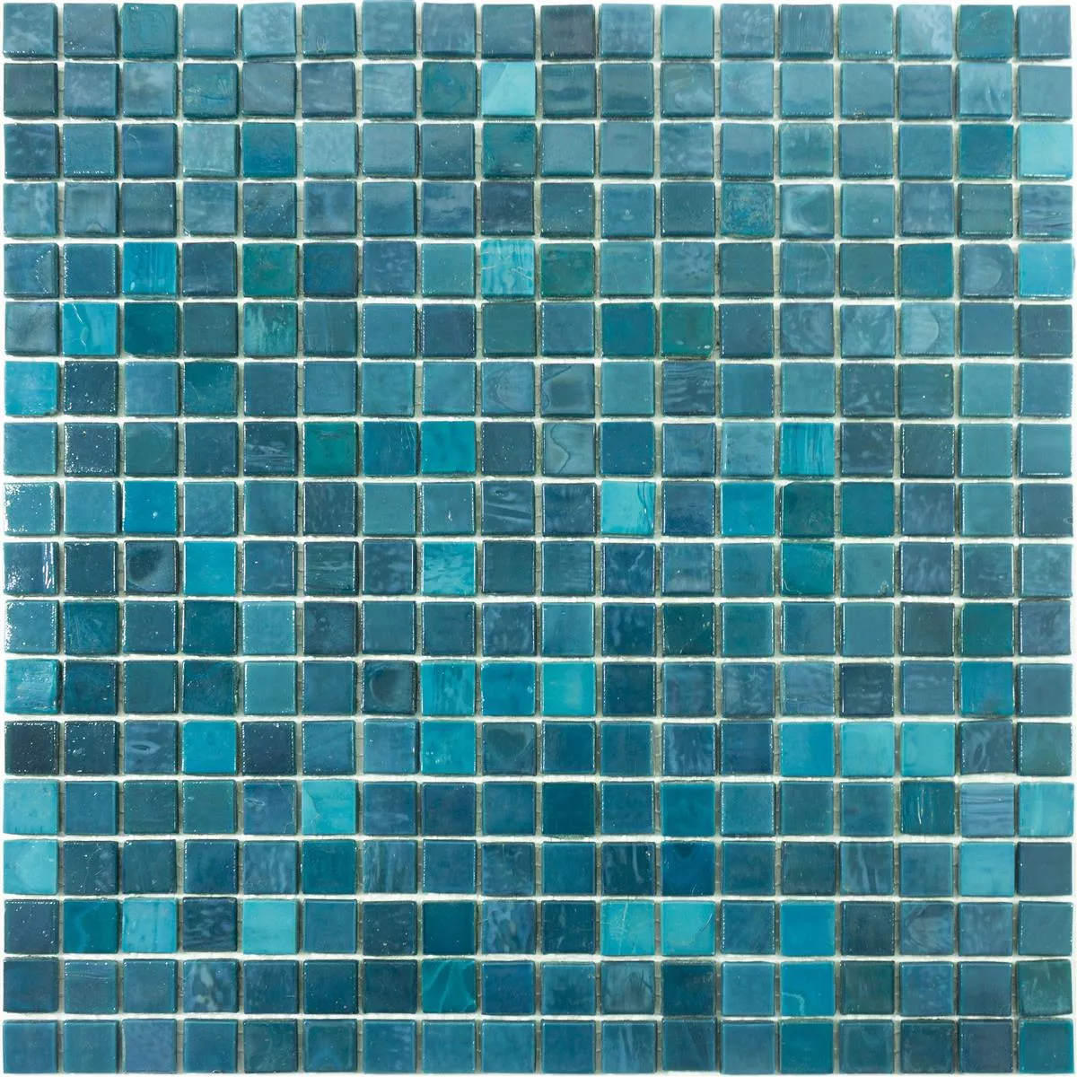 Mosaico Di Vetro Piastrelle New River Azur Blu Mix