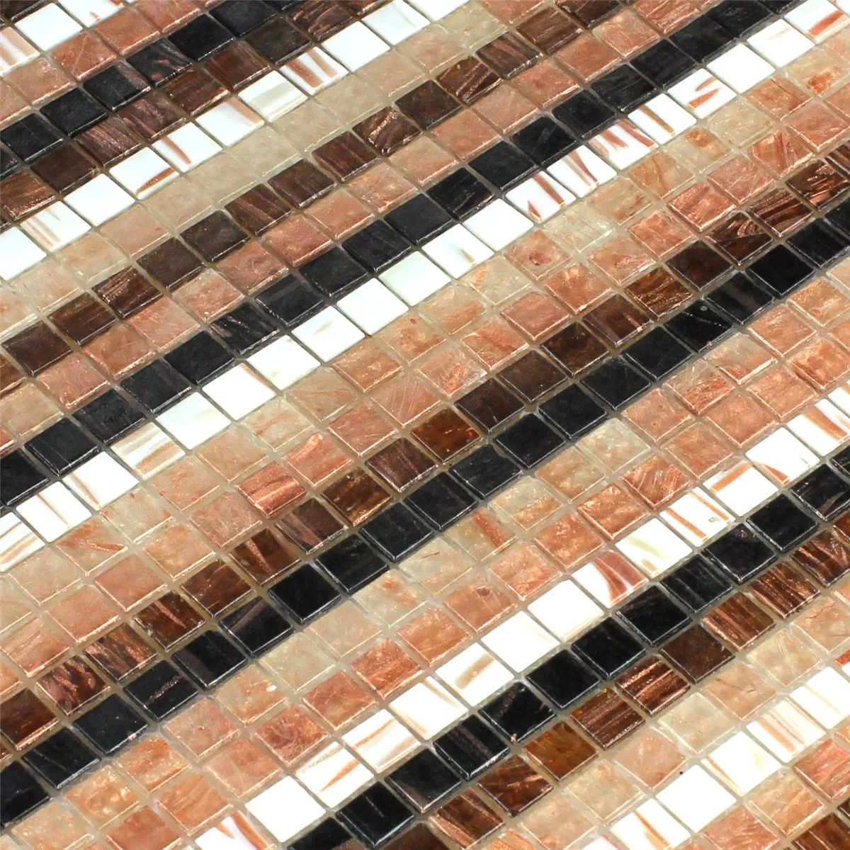 Campione Mosaico Vetro Effetto Stripe Multi Mix