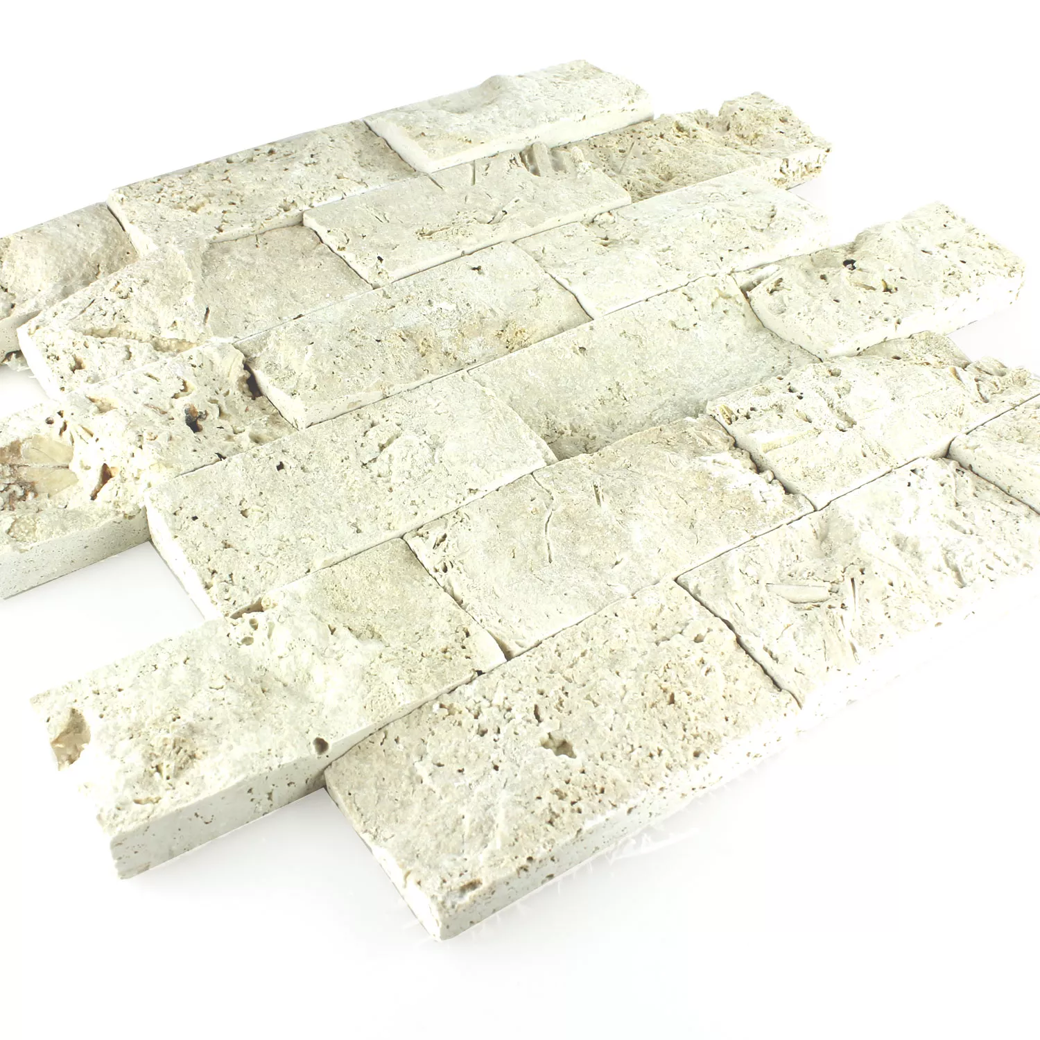 Mosaico Pietra Naturale 3D Chiaro Brick