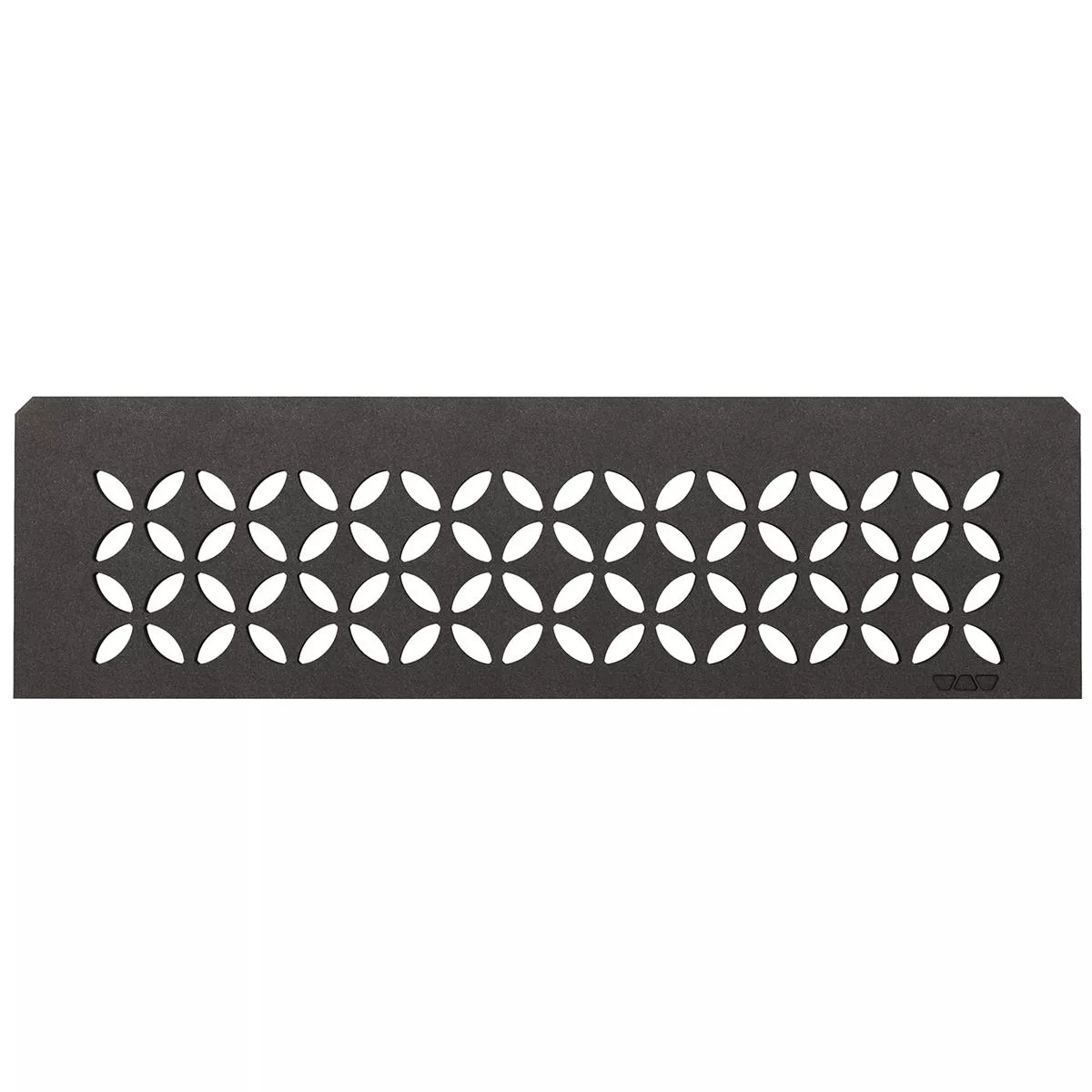 Mensola a nicchia rettangolare Schlüter 30x8,7 cm floreale antracite
