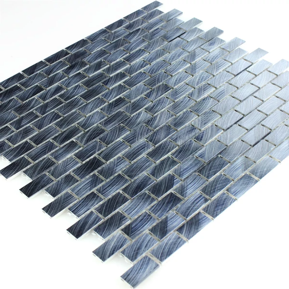 Mosaico Alluminio Nero 15x30x4mm