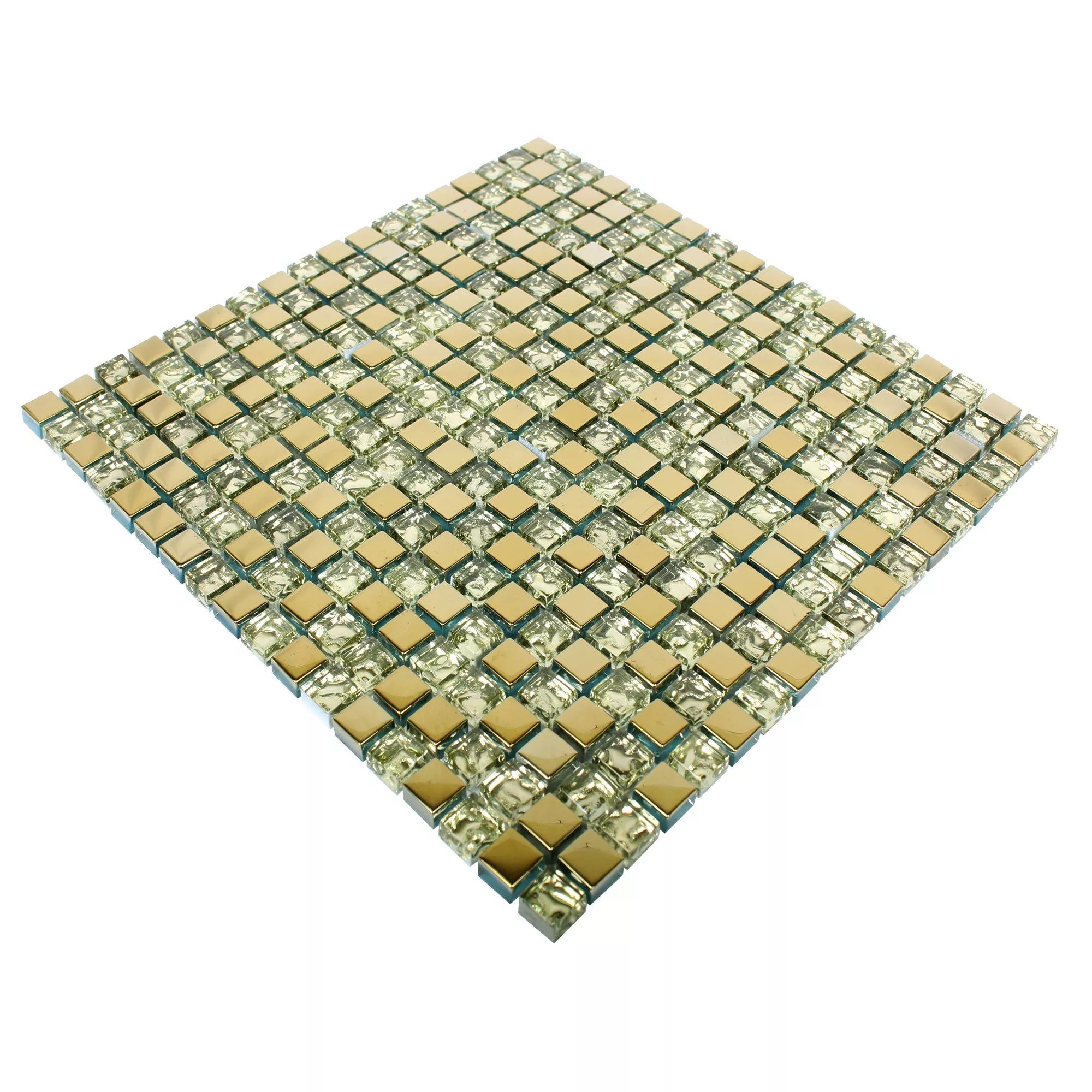 Mosaico Vetro Piastrella Moldau Oro