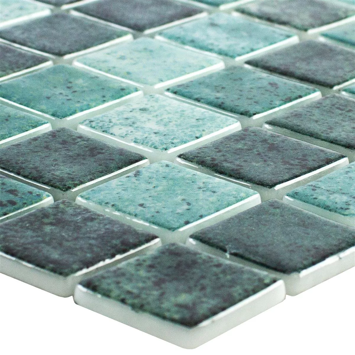 Mosaico vetro piscina Baltic Verde 25x25mm