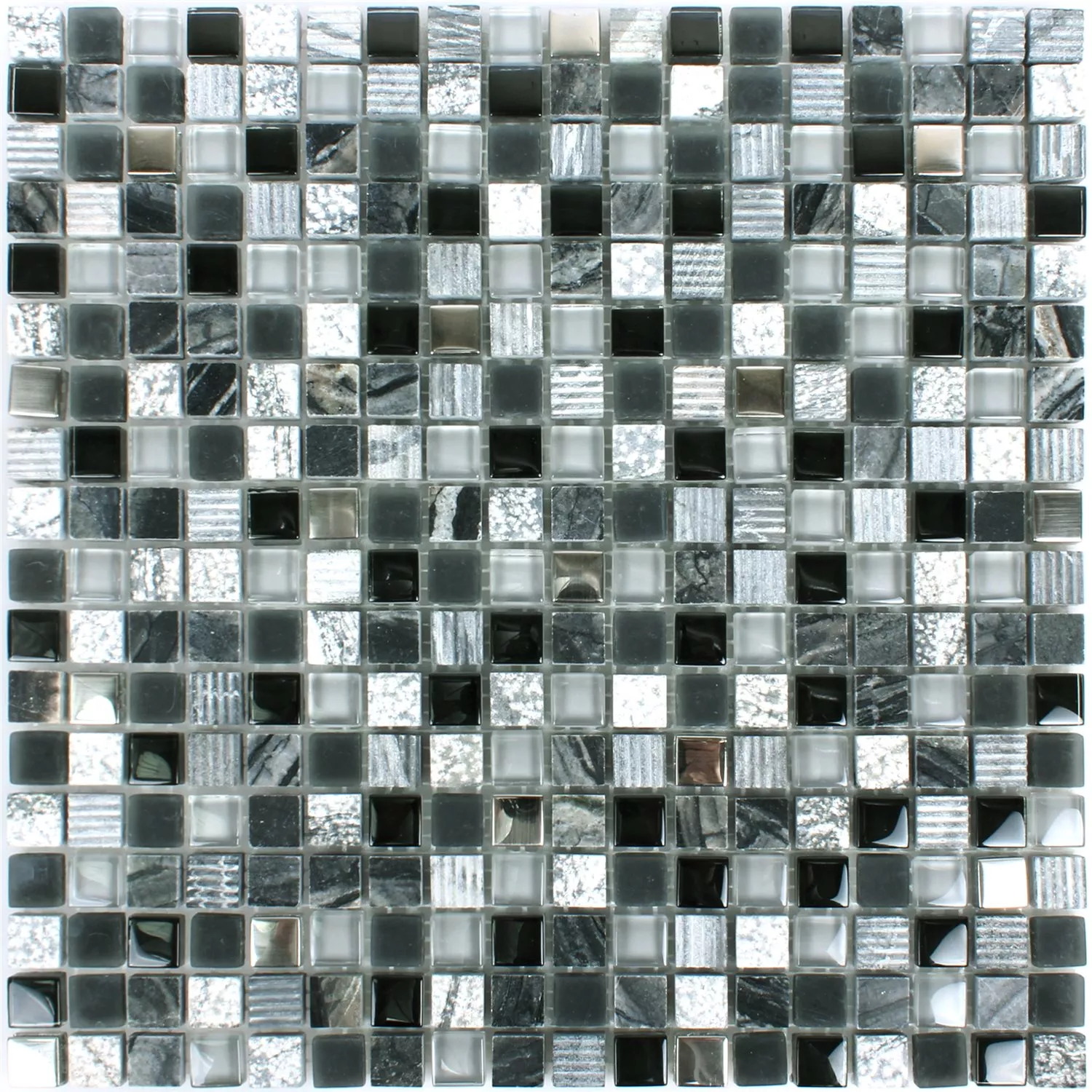 Mosaico Venzona Nero Argento