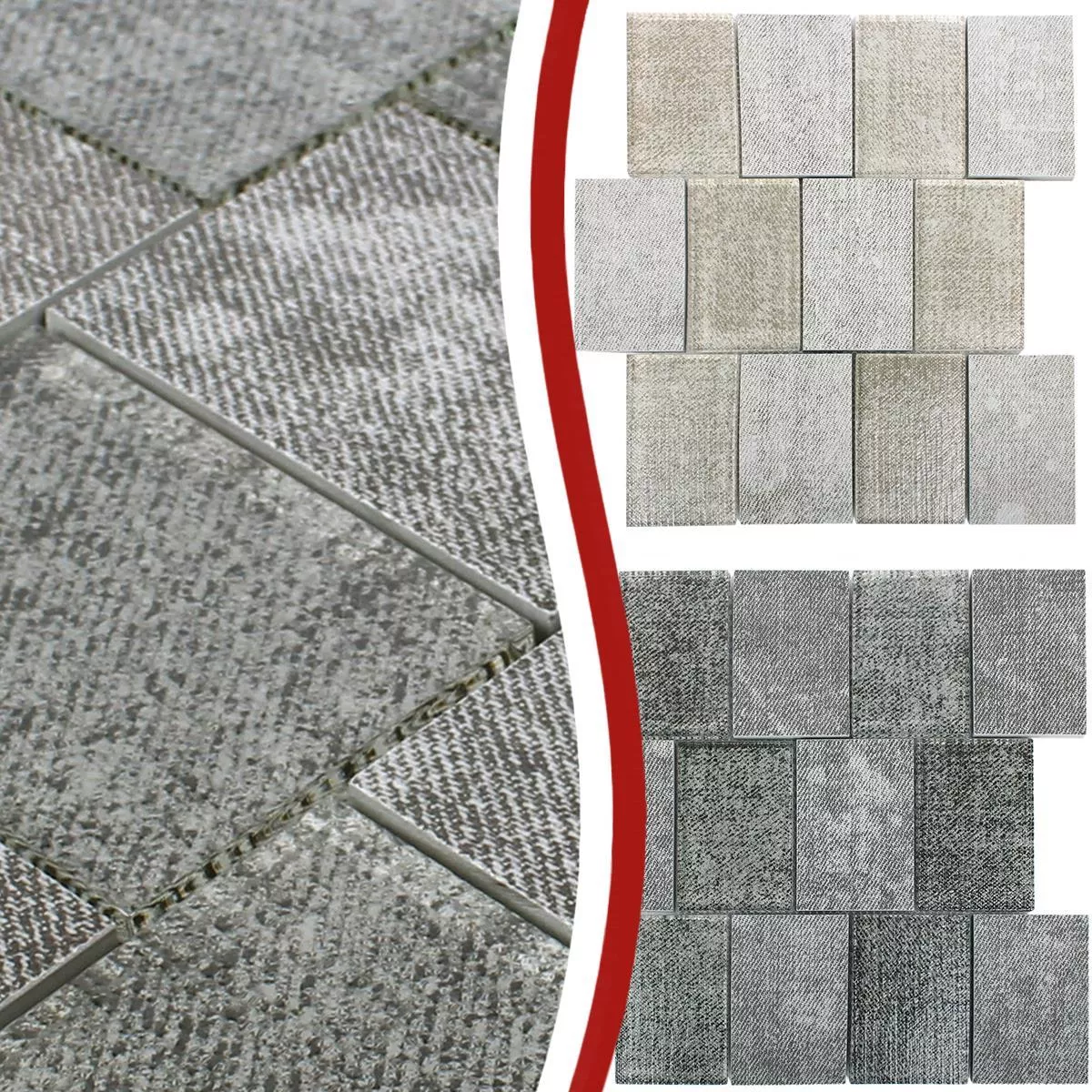 Campione Mosaico Vetro Ceramica Mix Brilon