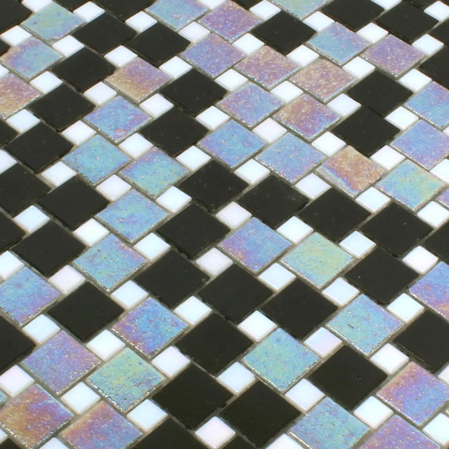 Mosaico Vetro Tahiti Grigio Nero