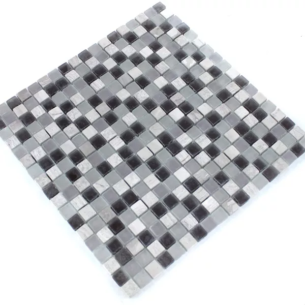 Mosaico Vetro Marmo 15x15x8mm Porpora Mix