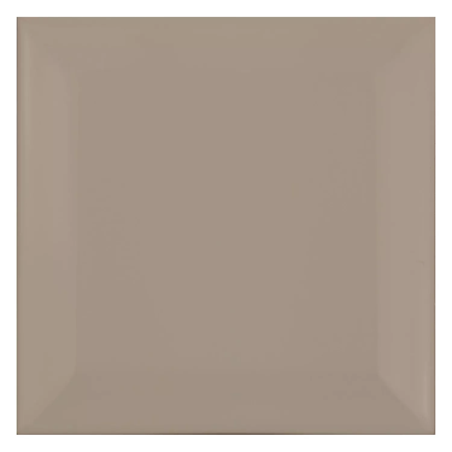 Piastrella metropolitana Marrone Opaco 10x10 cm Sfaccettatura Catarina Mink